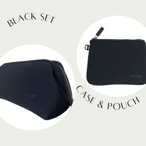 Heat Defense Cosmetic Case & Pouch Set (Black) 20% less