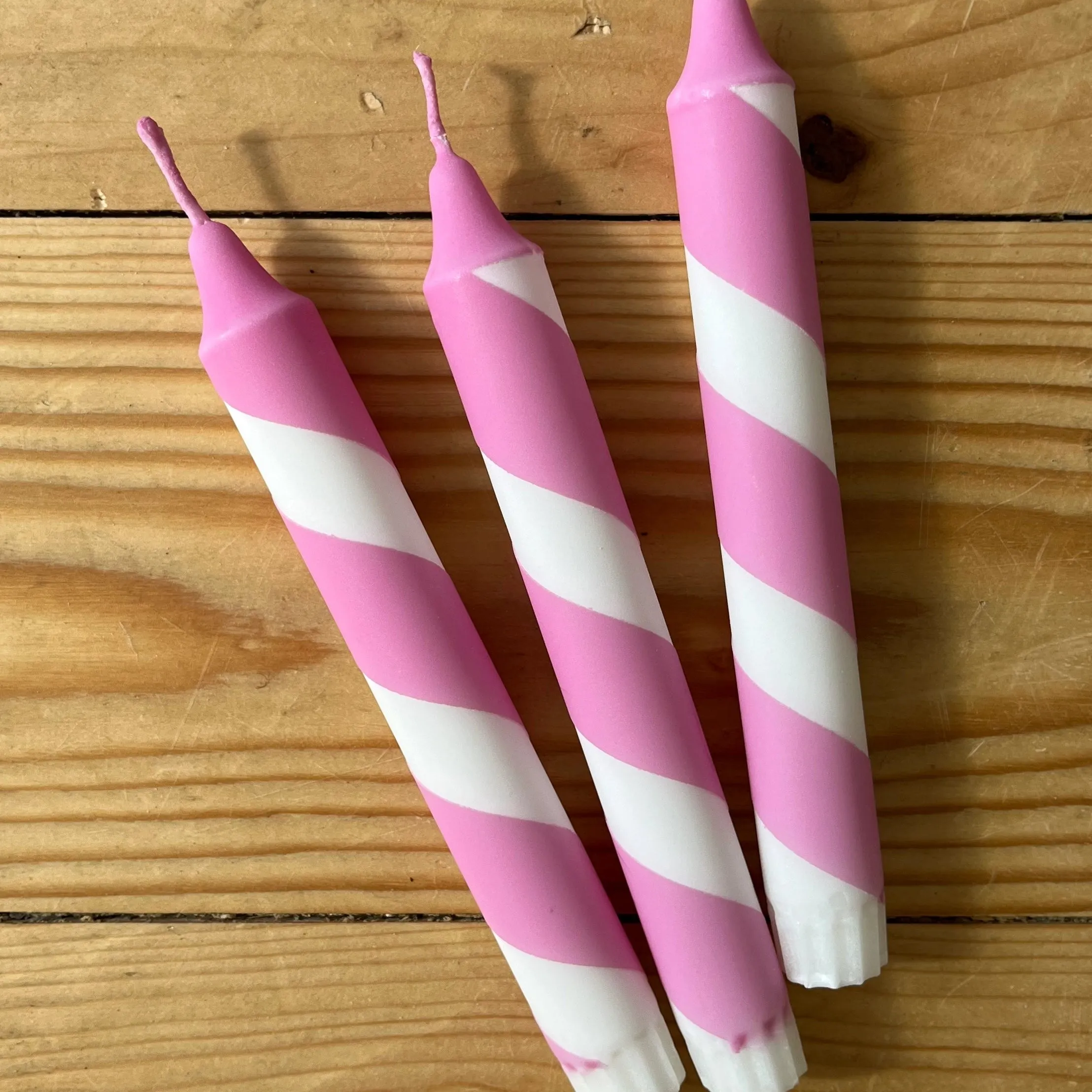 Helter Skelter Candle | Pink & White