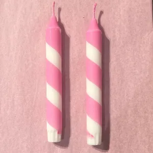 Helter Skelter Candle | Pink & White