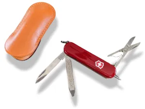 Hermes Home Orange Multifunctional Pocket knife in Calfskin Case New!