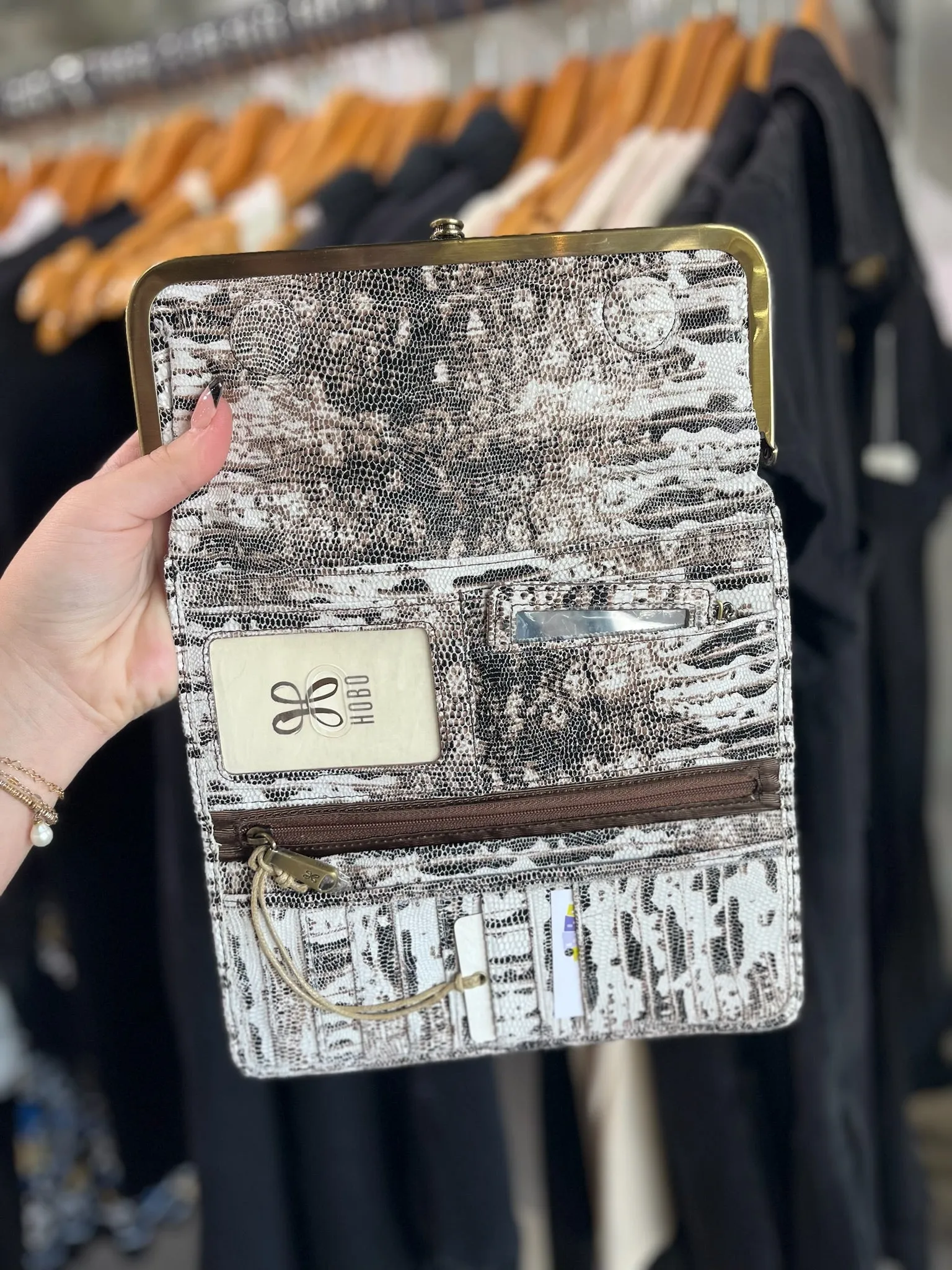 HOBO Rachel Wallet - Lizard Print