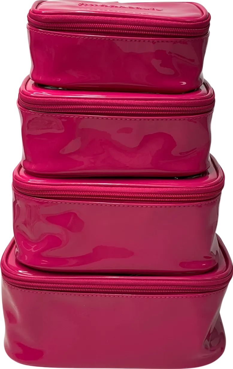 Huda Beauty Pink Set Of 4 Make Up Storage Bags One Size