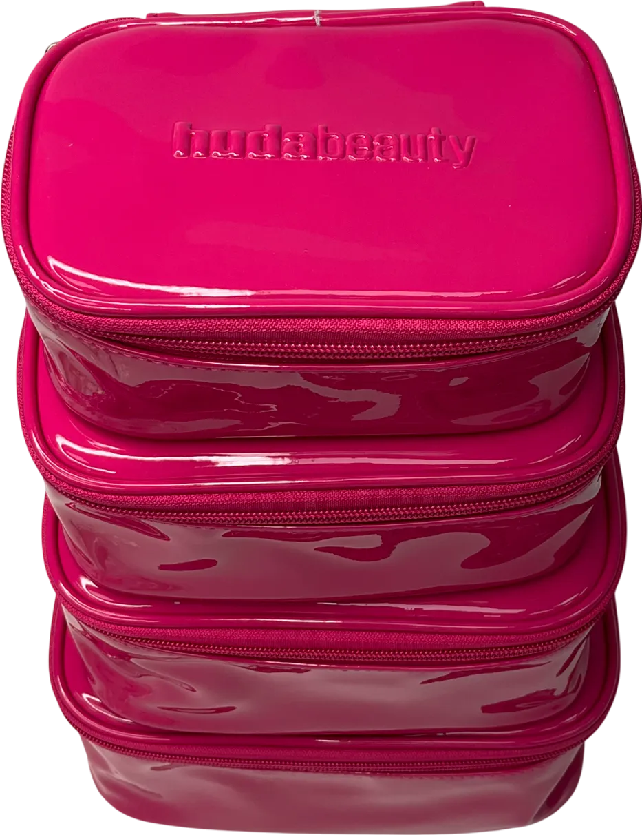 Huda Beauty Pink Set Of 4 Make Up Storage Bags One Size