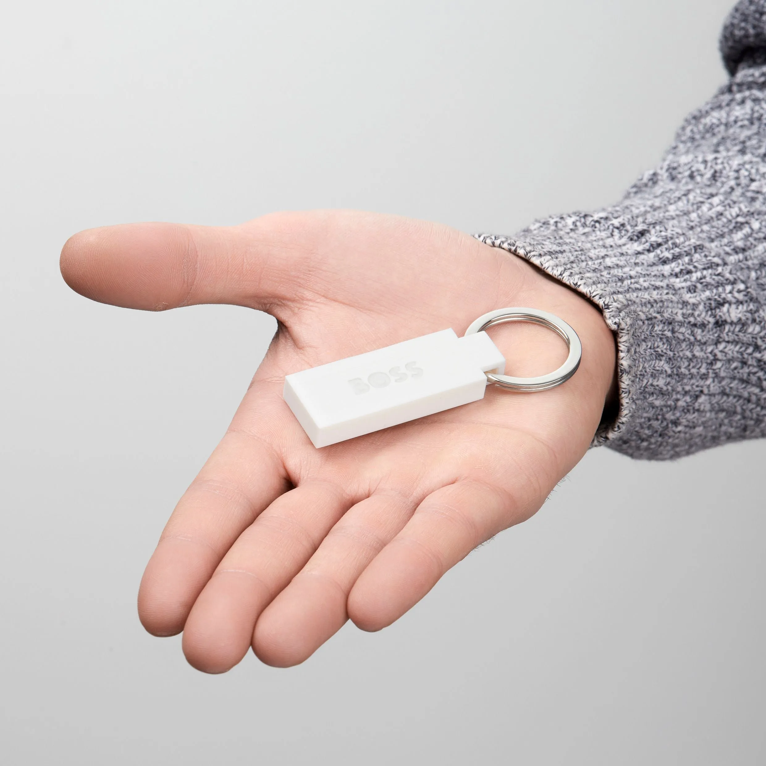 HUGO BOSS HAK421W - Key ring Edge Iconic White
