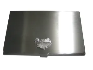 Iceland Map Shape and Flag Design Business Card Holder