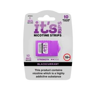 ITS RIPS Nicotine Strips 2mg pack of 10 Blackcurrant