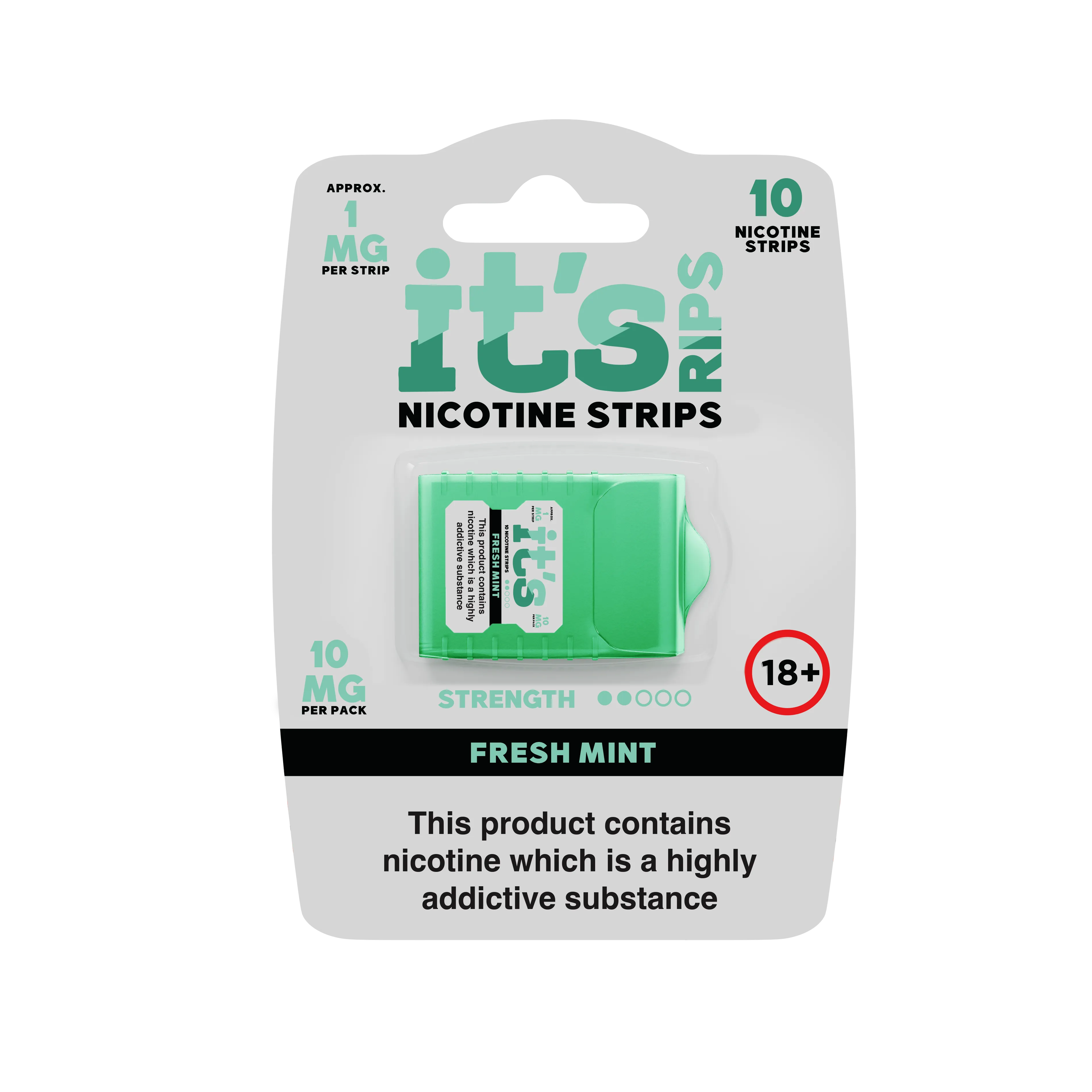 ITS RIPS Nicotine Strips 2mg pack of 10 Fresh Mint