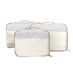 Itzy Ritzy - Pack Like A Boss™ - Packing Cubes Large Set Taupe