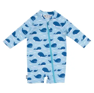 Jan & Jul 1pc UV Jumpsuit - Blue Whale