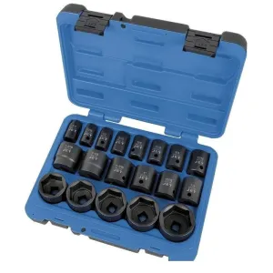 Jet 610328 19 Piece 1/2" DR SAE Impact 6 Point Socket Set