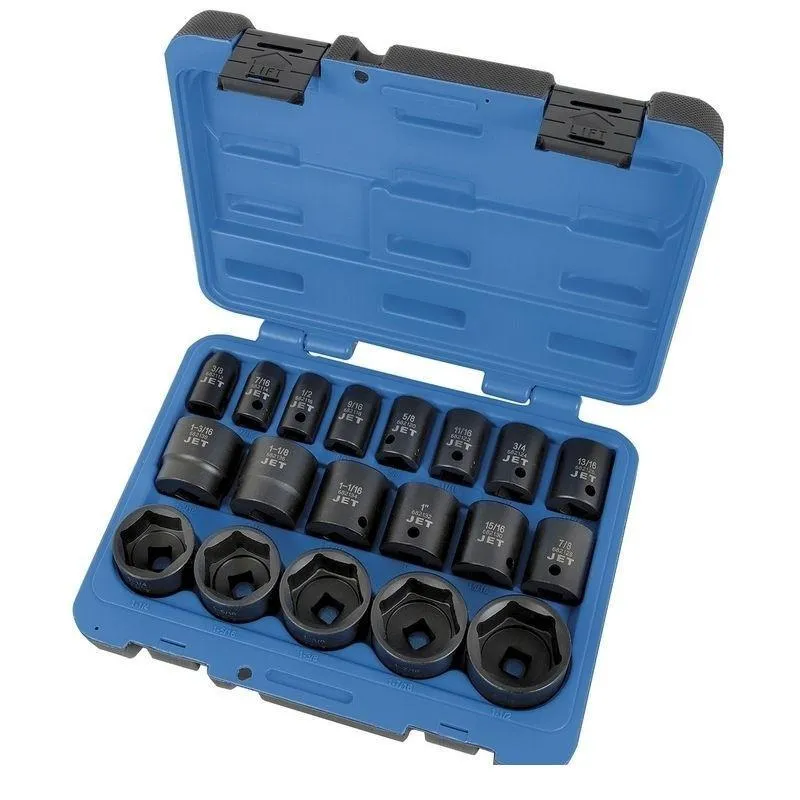 Jet 610328 19 Piece 1/2" DR SAE Impact 6 Point Socket Set