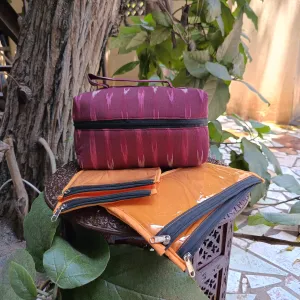 Jewel organizers Maroon With White Prints