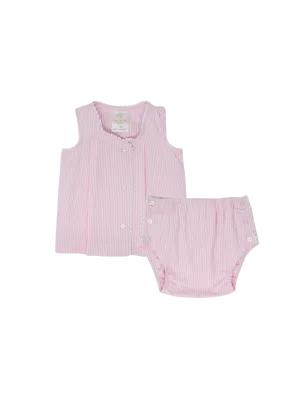 Jill Diaper Set Pink/White