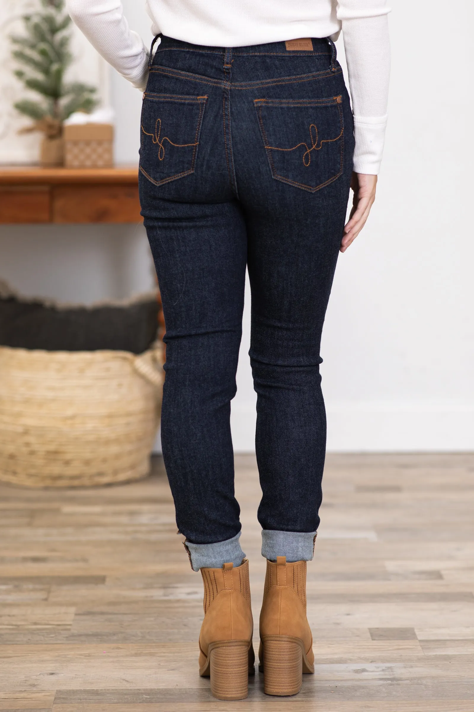 Judy Blue Back Pocket Embroidery Skinny Jeans