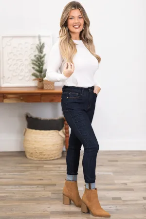 Judy Blue Back Pocket Embroidery Skinny Jeans