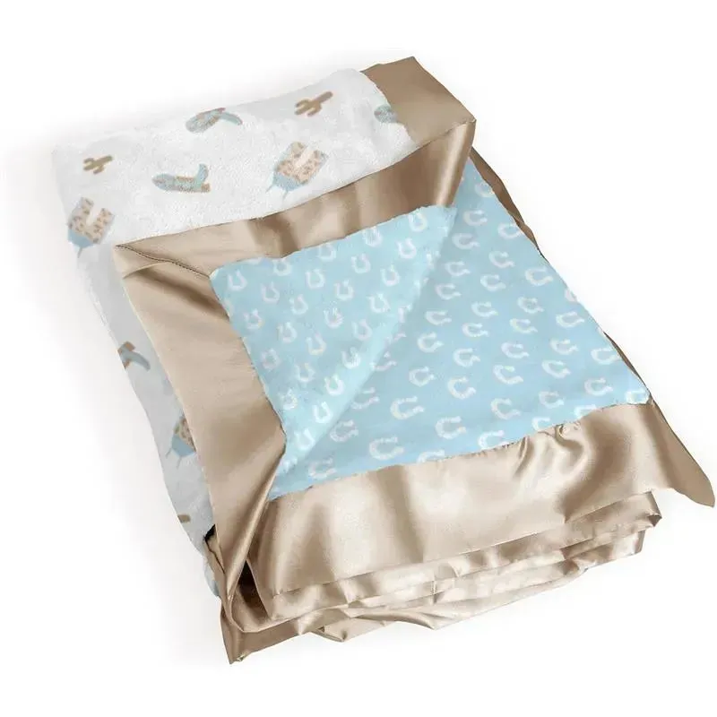 Jujube - Cobertor reversível para bebê, Howdy Partner Blue