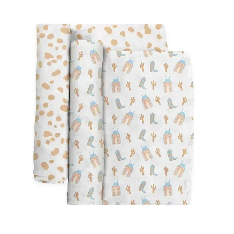 Jujube - Conjunto de cobertor Swaddle, Howdy Partner Blue