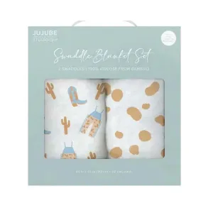 Jujube - Conjunto de cobertor Swaddle, Howdy Partner Blue