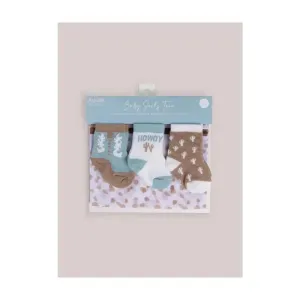 Jujube - Trio de meias para bebê, Howdy Partner Blue