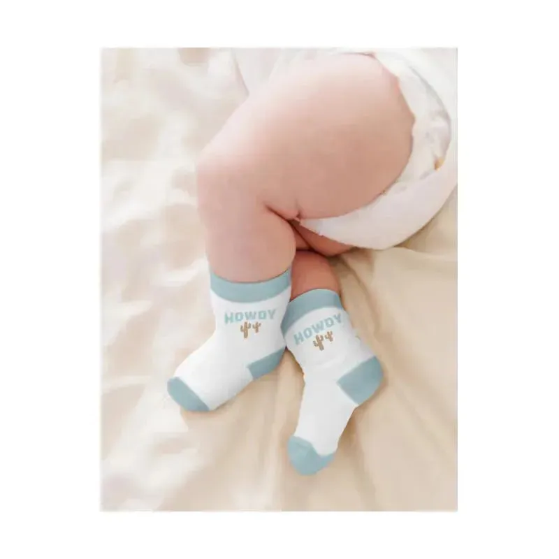 Jujube - Trio de meias para bebê, Howdy Partner Blue