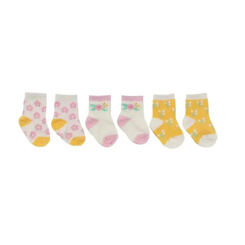 Jujube - Trio de meias para bebê, Sweet Daisy
