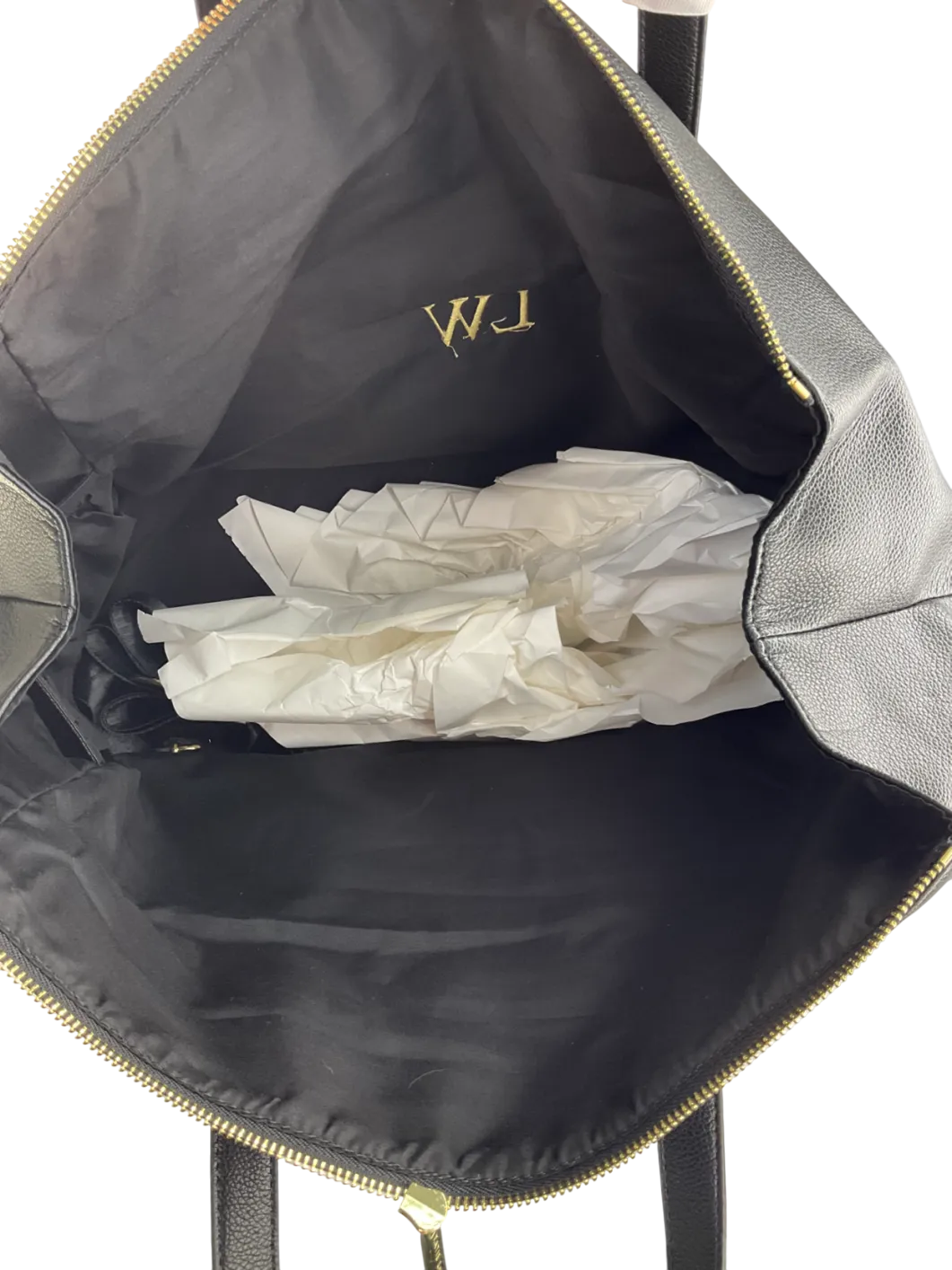 Katie Loxton Black Milan Cabin Personalised "LW" Bag UK L