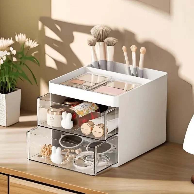 Kawaii Cute Desk Organizer 🧸✨ | Adorable Storage Box with Drawers for Pens, Makeup & More! 🌈📚
