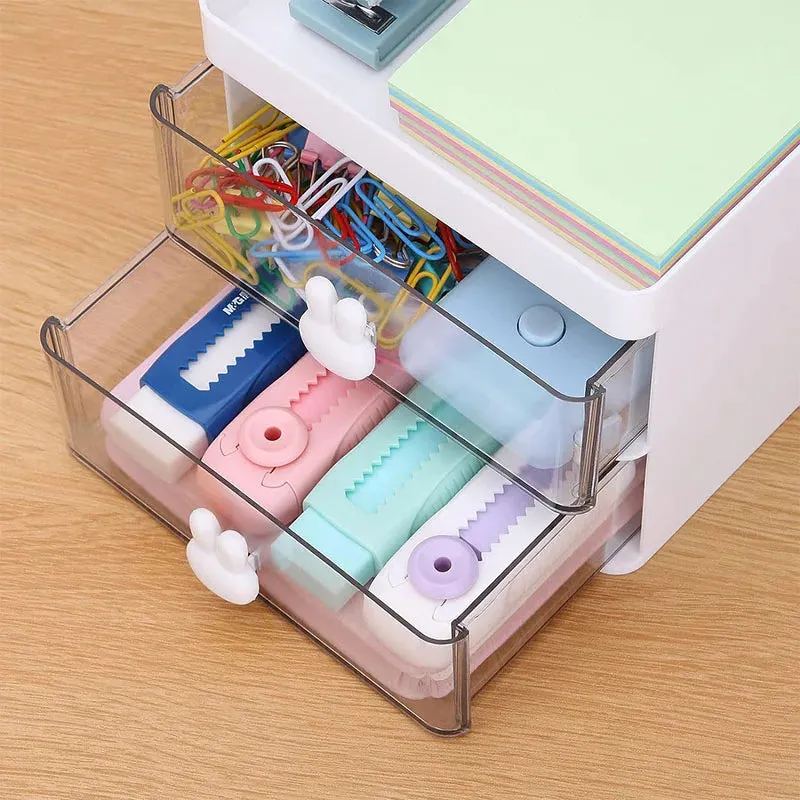 Kawaii Cute Desk Organizer 🧸✨ | Adorable Storage Box with Drawers for Pens, Makeup & More! 🌈📚