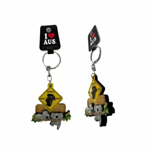 Key Ring MDF Sleeping Koala