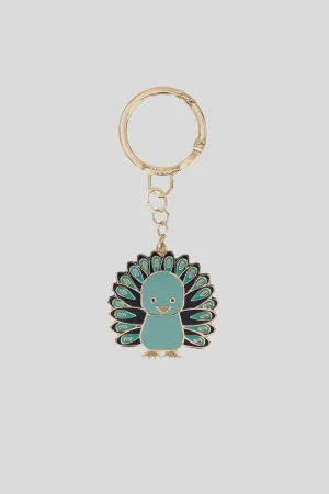Key Ring Peacock - Sky Grey