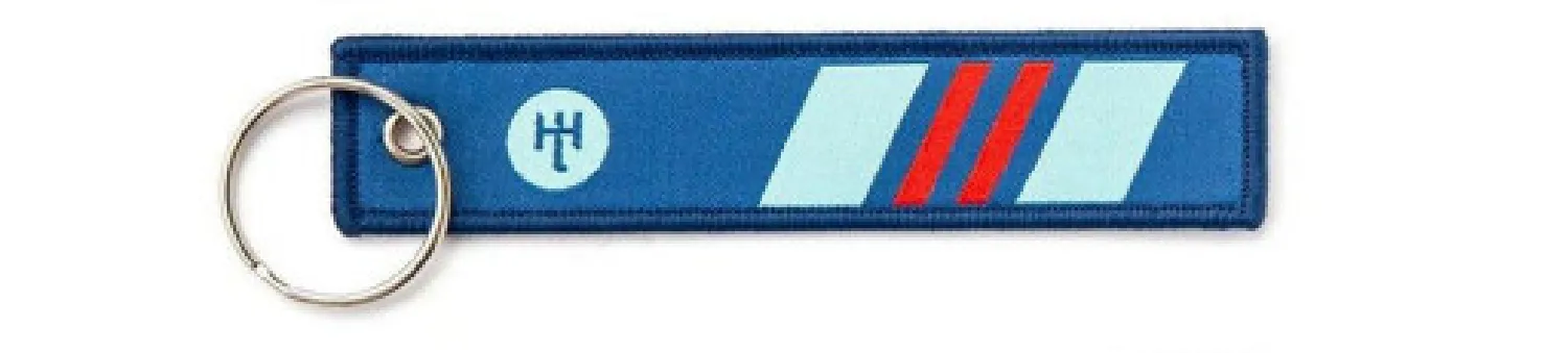 KEYRING Heel & Tread Cloth Keyring Sports Fan Gift Idea NEW! Blue