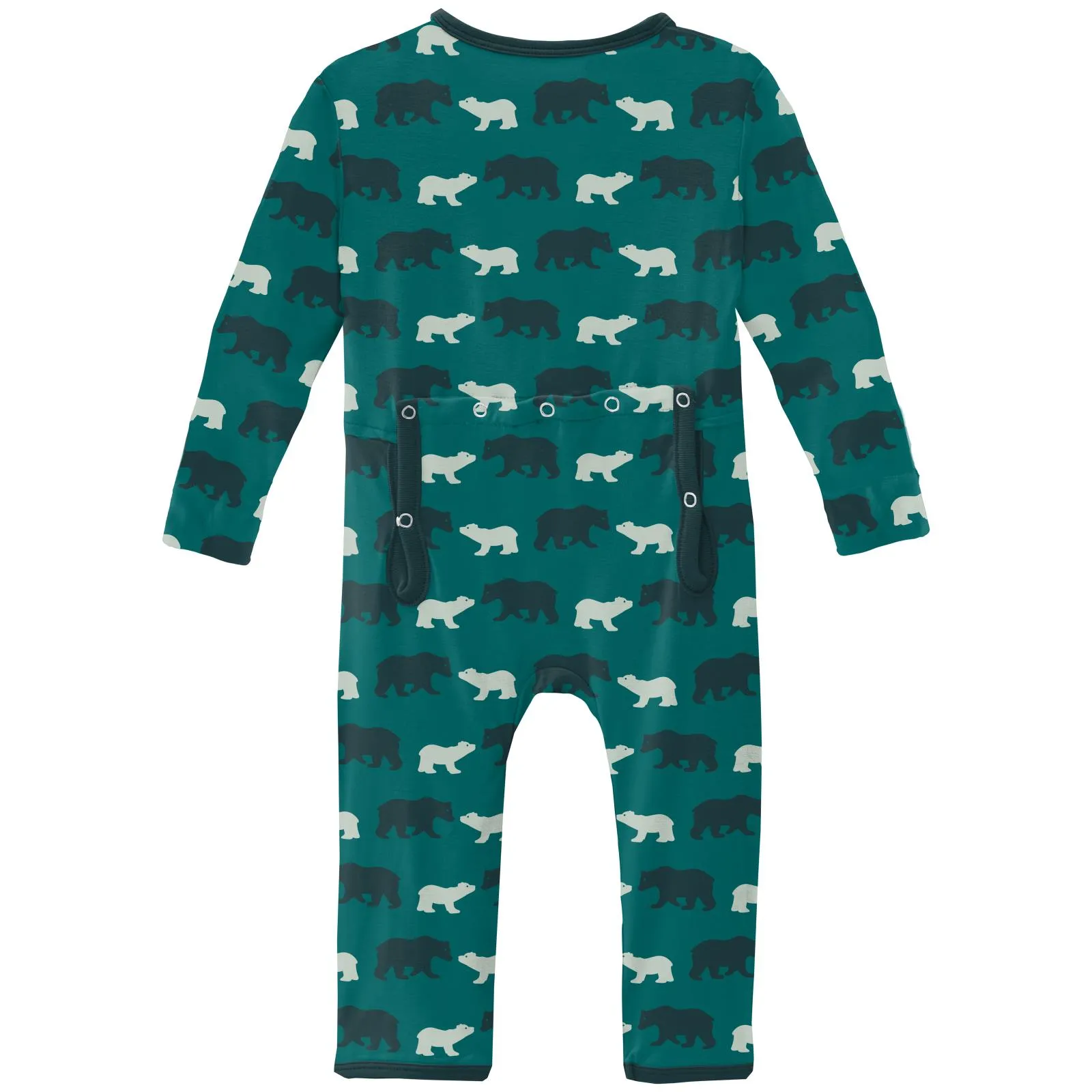 KicKee Pants Cedar Brown Bear Coverall with Zipper