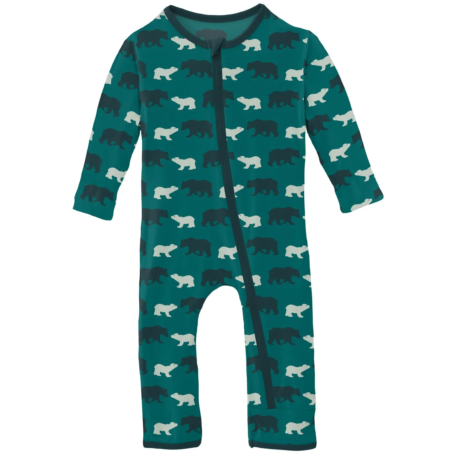 KicKee Pants Cedar Brown Bear Coverall with Zipper