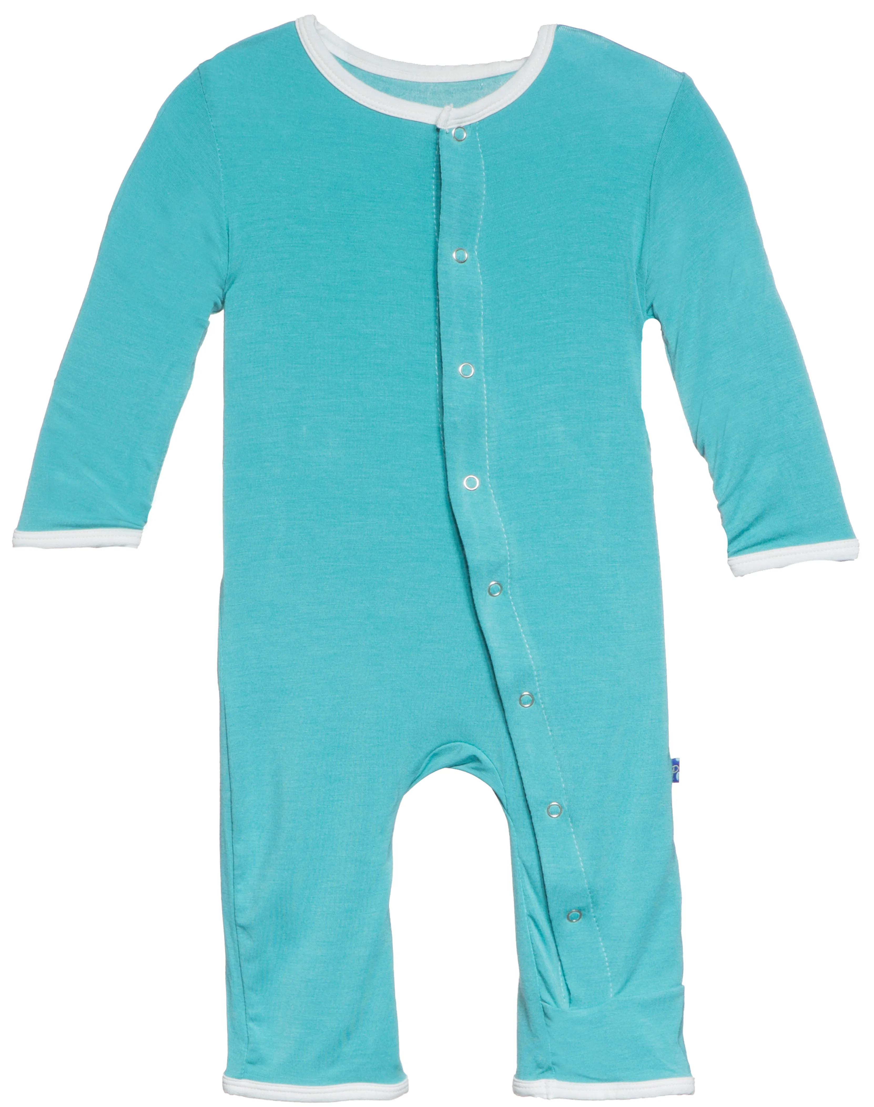 KicKee Pants Glacier Candy Cane Applique Layette Coverall