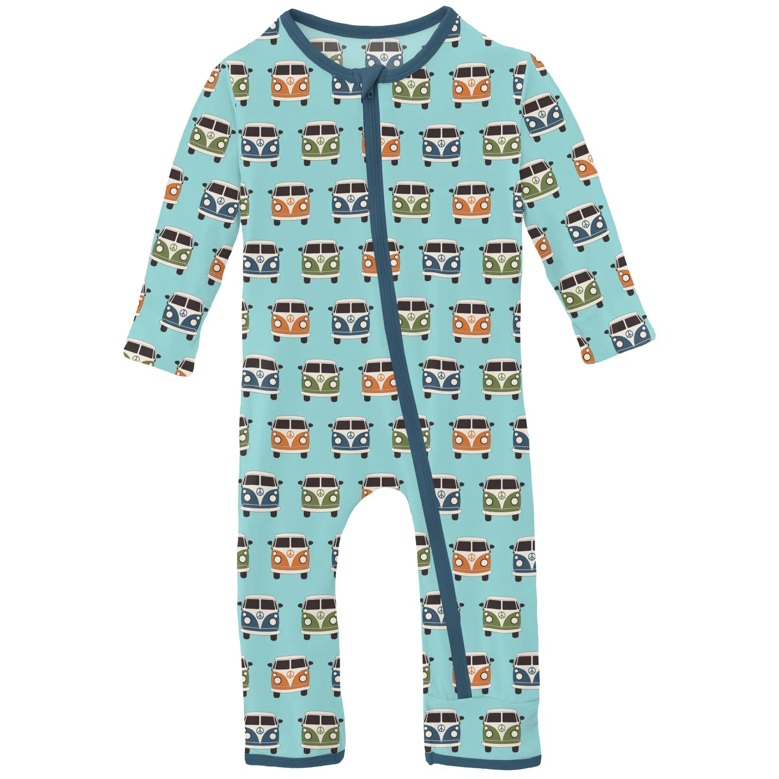 KicKee Pants Summer Sky Vintage Vans Coverall with Zipper
