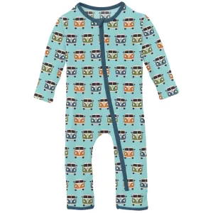 KicKee Pants Summer Sky Vintage Vans Coverall with Zipper