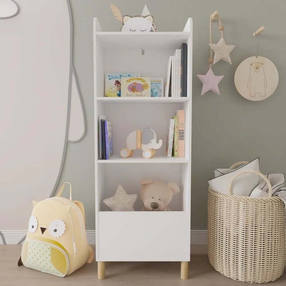 Kids 4-Tier Bookcasestorage Cabinet Organizer for Children's Room