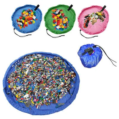 Kids Outdoor Large Building Blocks Mat Portable Children lego Play Mat Toy Organizer Bag