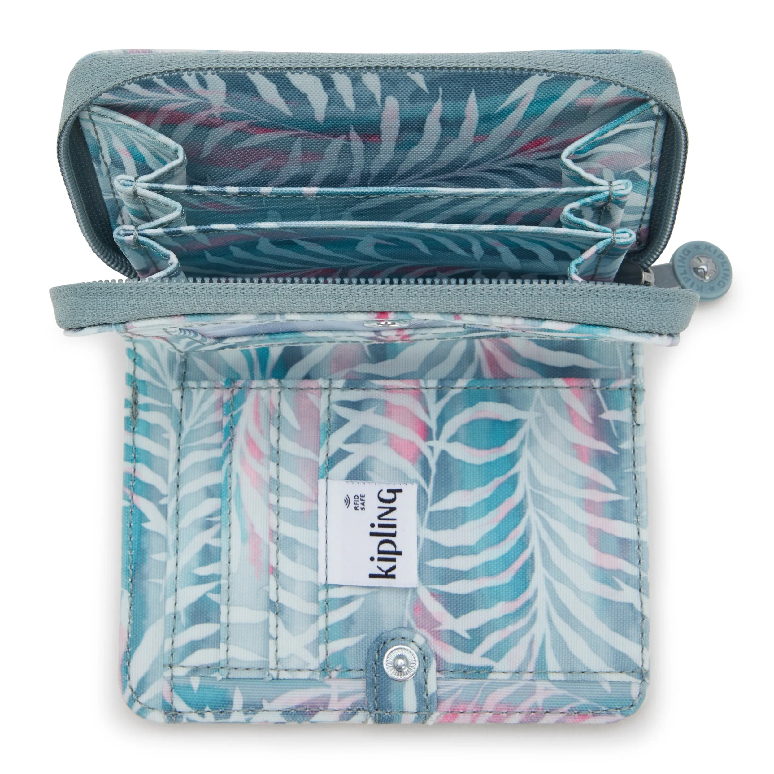 Kipling Money Love Palmtree Leaves Medium Wallet I6791-3QN