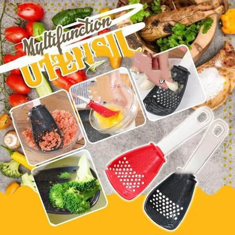 Kitchen Cooking Spoon Grinding Mash Colander Drain Spoon