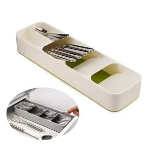 Kitchen Drawer Organizer Drying Cutlery Tray Spoon Divider