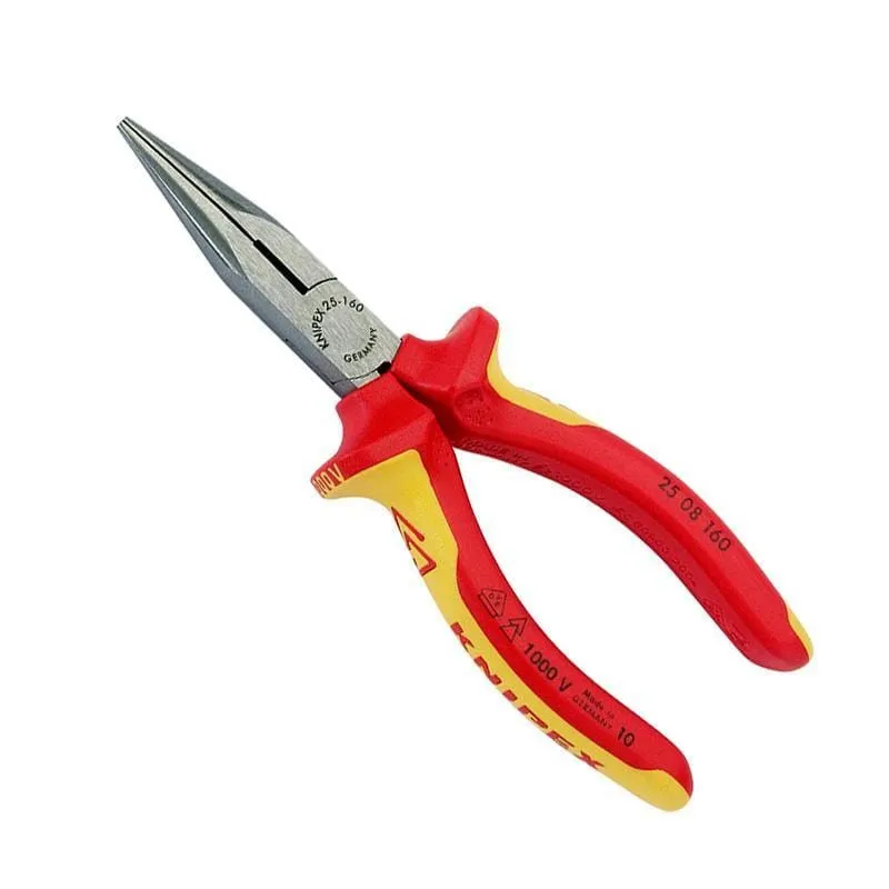 Knipex 25 08 160 Vde Fully Insulated Snipe Long Nose Pliers 160Mm Draper 31944