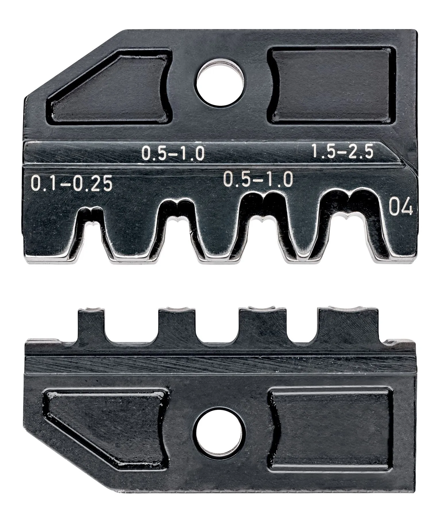 KNIPEX Die Set for Crimp System Pliers Non Insulated Open Plug Type Connectors 2.8   4.8mm Plug Width 97 49 04
