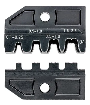 KNIPEX Die Set for Crimp System Pliers Non Insulated Open Plug Type Connectors 2.8   4.8mm Plug Width 97 49 04