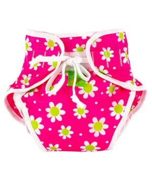 Kushies Swim Diaper - Pink Daises - L