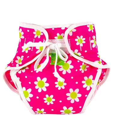Kushies Swim Diaper - Pink Daises - L