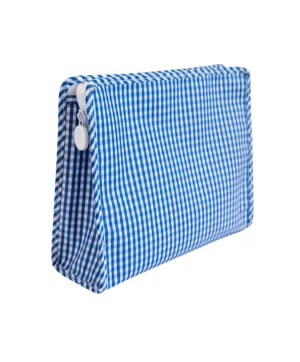 Large Gingham Cosmetic Pouch