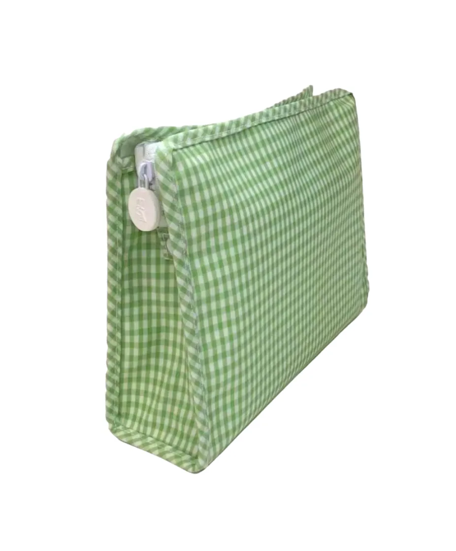 Large Gingham Cosmetic Pouch