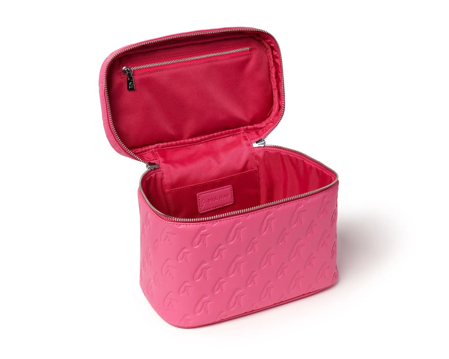 LARGE MONOGRAM TOILETRY BAG - HOT PINK