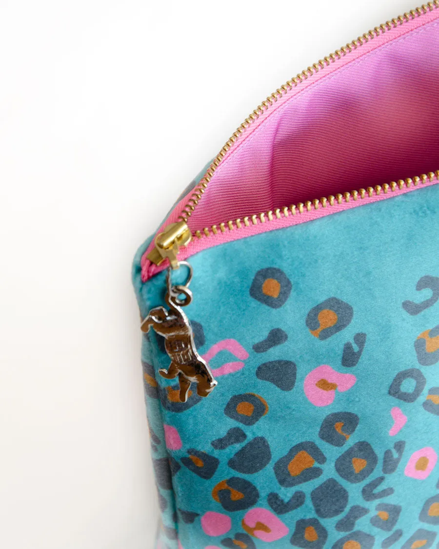 Leopard Print Cosmetic Bag ( Large)